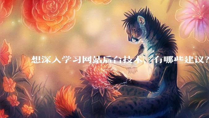 想深入学习网站后台技术，有哪些建议？